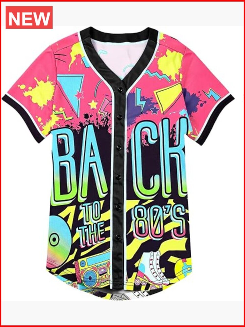 Baseball Jersey Hip Hop Custom Button Down Shirt 80s 90s Retro